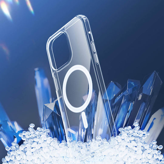 Dux Ducis Clin Задна корица Силикон / Пластмаса / Изкуствена кожа Магнитен Прозрачен (iPhone 15 Pro Max)