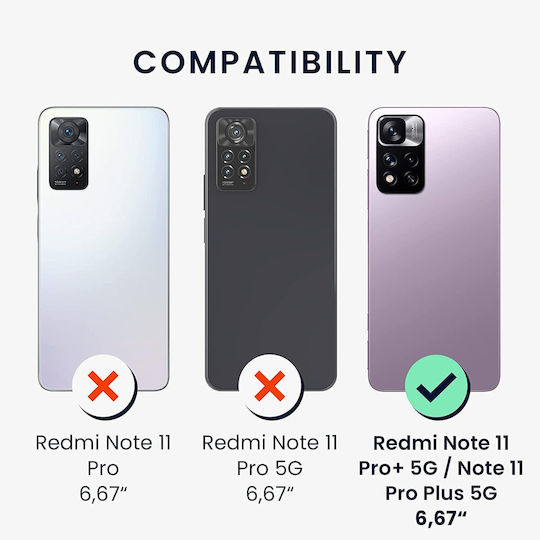 KWmobile Задна корица Силикон Petrol Matt (Redmi Note 11 Pro+ 5G)