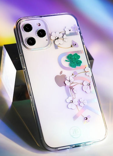 Kingxbar Lucky with Swarovski Crystals Задна корица Пластмаса Прозрачен (iPhone 12 / 12 Pro)