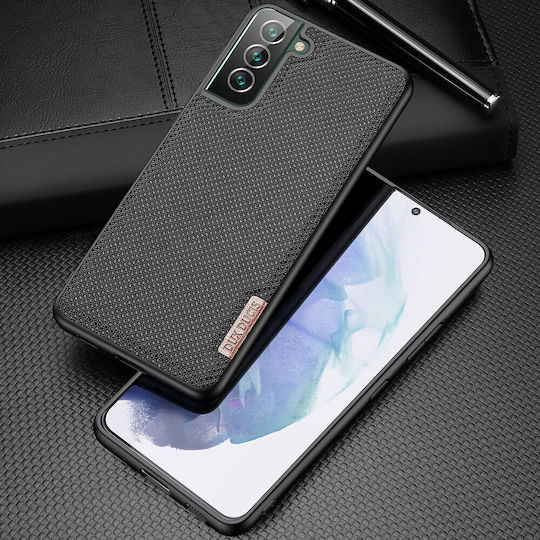 Dux Ducis Fino Umschlag Rückseite Silikon / Stoff Schwarz (Galaxy S22+ 5G)