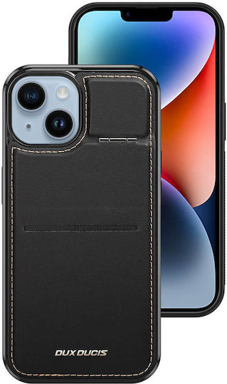 Dux Ducis Wallet Δερμάτινο / Δερματίνης / Σιλικόνης Μαύρο (iPhone 15)