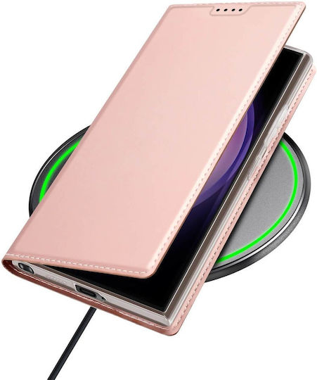 Dux Ducis Skin Pro Buchen Sie Synthetisches Leder / Leder Rosa (Samsung S24 Ultra)