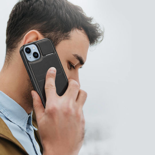 Dux Ducis Wallet Δερμάτινο / Δερματίνης / Σιλικόνης Μαύρο (iPhone 15)