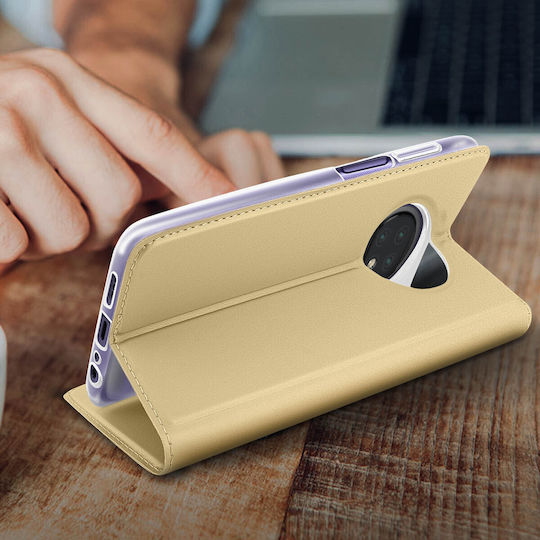 Dux Ducis Skin Pro Book Synthetic Leather Gold (Redmi Note 9T)
