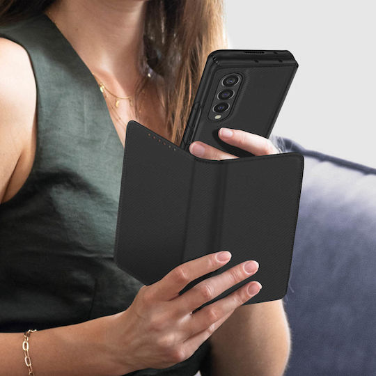 Hülle Samsung Galaxy Z Fold 3 Magnetische Abdeckung Abnehmbare Brieftasche Schwarz