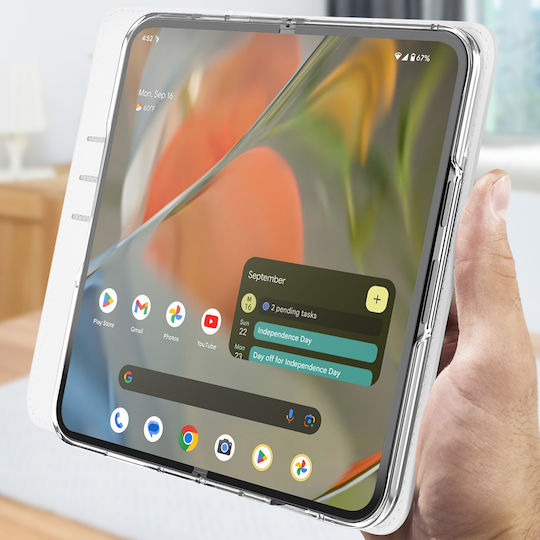 Abeel Hülle Google Pixel 9 Pro Fold Anti-RFID Geldbörse Weiß
