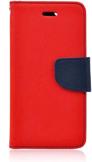 Fancy Book Synthetic Leather Red / Navy (Xiaomi Mi 11 Lite / 11 Lite 5G / 11 Lite 5G NE)