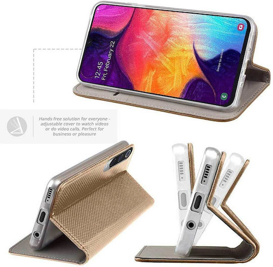Smart Magnet Book Piele artificială Auriu (Realme C11 2021)