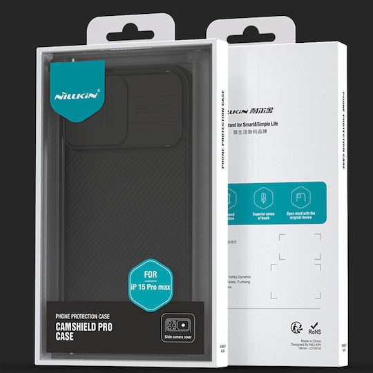 Nillkin Camshield Pro Back Cover Plastic / Silicone Black (iPhone 15 Pro Max)