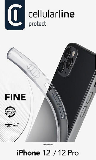 Cellular Line Fine Back Cover Σιλικόνης Διάφανο (iPhone 12 / 12 Pro)