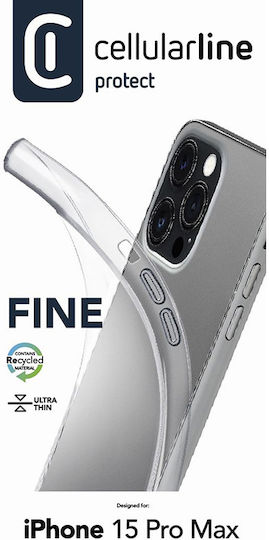 Cellular Line Back Cover Σιλικόνης Διάφανο (iPhone 15 Pro Max)