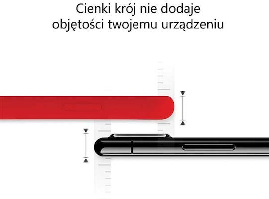 4KOM Back Cover Silicon Roșu (iPhone X / XS)
