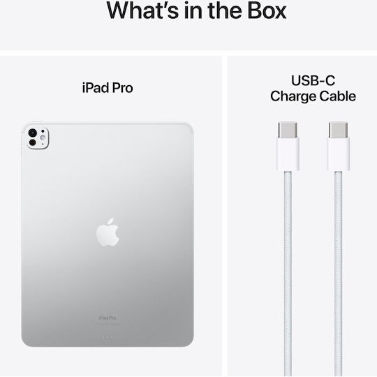Apple iPad Pro 2024 13Inci (16GB/1.0TB/sticlă cu nanotextură) Argint
