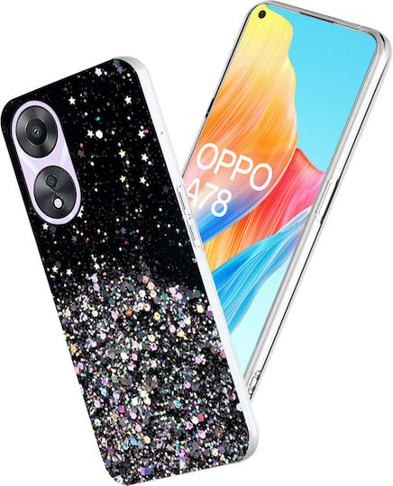 Oppo Back Cover Πλαστικό / Σιλικόνης Μαύρο (Oppo A78 5G)