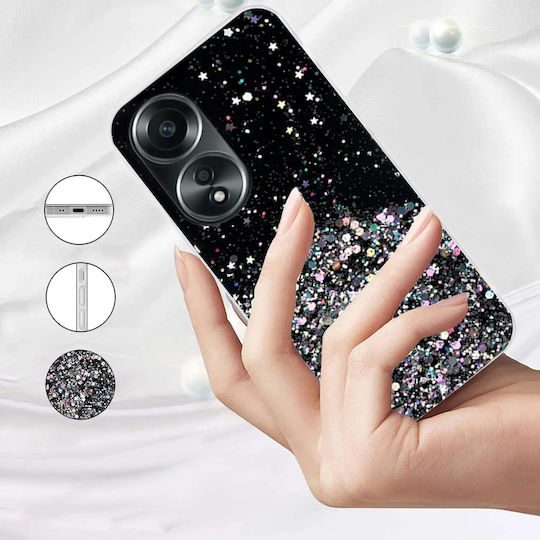 Oppo Back Cover Πλαστικό / Σιλικόνης Μαύρο (Oppo A78 5G)