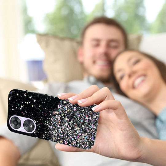 Oppo Back Cover Πλαστικό / Σιλικόνης Μαύρο (Oppo A78 5G)