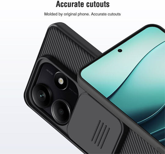 Nillkin Camshield Texture Pro Series Задна корица Пластмаса / Силикон 0.2мм Черен (Redmi Note 14 5G)
