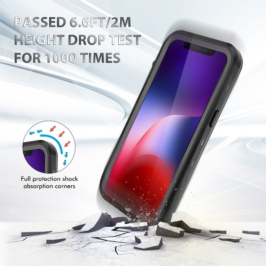 Redpepper Dot 360 Full Cover Plastic Waterproof Black (iPhone 13)