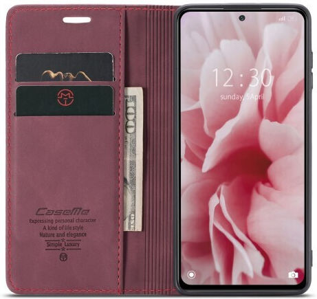 Caseme Luxury Wallet Synthetic Leather Plum (Redmi Note 11 Pro)