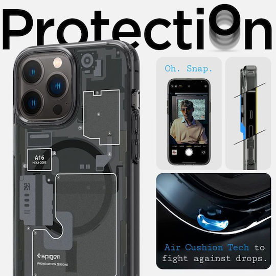 Spigen Ultra Hybrid Mag Back Cover Πλαστικό 2mm Γκρι (iPhone 13 Pro)