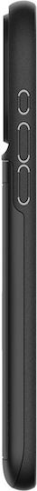 Spigen Slim Armor CS Umschlag Rückseite Silikon / Kunststoff 2mm mit Kartenhalter Schwarz (iPhone 15 Pro Max)