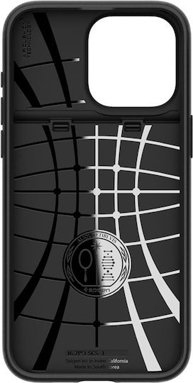 Spigen Slim Armor CS Umschlag Rückseite Silikon / Kunststoff 2mm mit Kartenhalter Schwarz (iPhone 15 Pro Max)