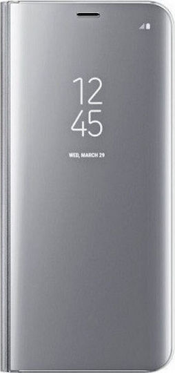 Hurtel Clear View Book Πλαστικό Ασημί (Galaxy A20e)