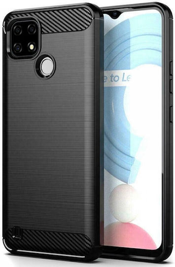 Forcell Carbon Back Cover Πλαστικό Μαύρο (Realme C21)