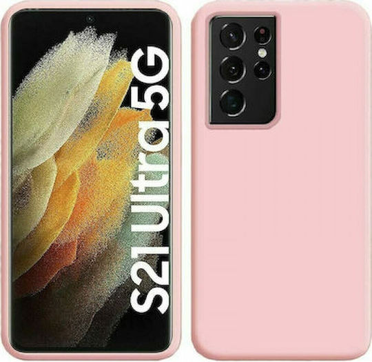 Soft Matt 2.0mm Back Cover Σιλικόνης 2mm Ροζ (Galaxy S21 Ultra 5G)