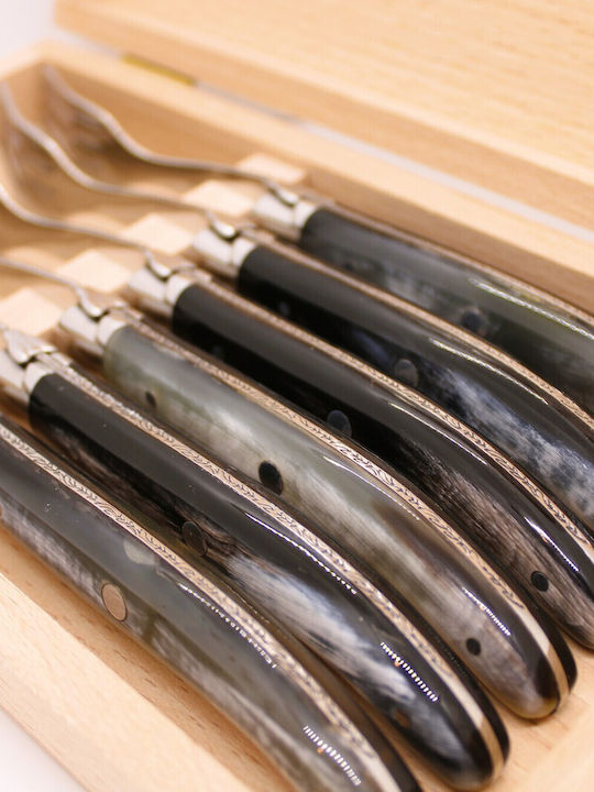 Claude Dozorme Laguiole Set of Forks Table Black 6pcs