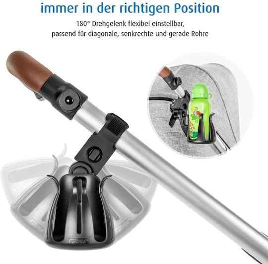 Reer Kinderwagenzubehör Flaschehalter Schwarz Clip & Go