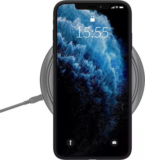 3MK Matt Umschlag Rückseite Silikon 1.2mm Schwarz (iPhone 14 Pro)