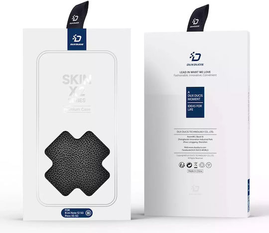 Dux Ducis Skin X2 Wallet Δερματίνης Μαύρο (Xiaomi Redmi Note 12 5G / Poco X5 5G)