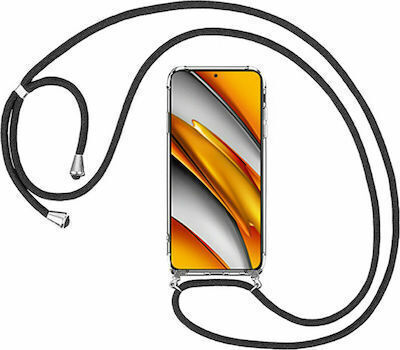 Back Cover Σιλικόνης 1mm με Λουράκι Διάφανο (iPhone 12 / 12 Pro)