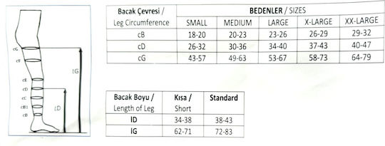 Dukamed Socks Calf High with Silicone & Open Toes 18-24 mmHg White