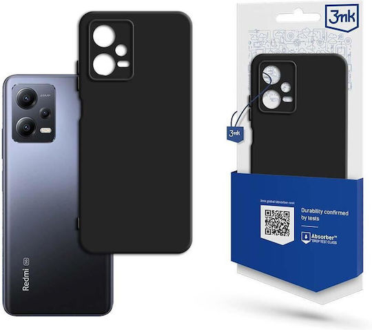 3MK Matt Back Cover Σιλικόνης 1.2mm Μαύρο (Redmi Note 12 Pro 5G)