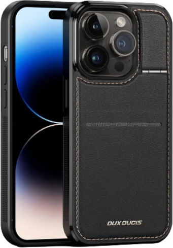 Dux Ducis Wallet Δερμάτινο / Δερματίνης / Σιλικόνης Μαύρο (iPhone 15 Pro Max)