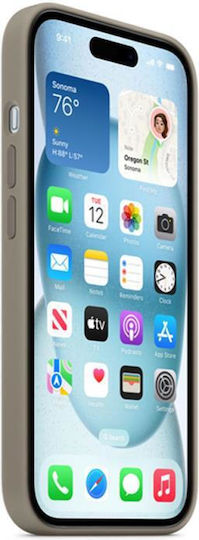 Apple Back Cover Silicone Clay (iPhone 15 Plus)