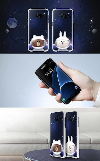Samsung Line Friends Cover "mr. Brown" Back Cover Σιλικόνης Πολύχρωμο (Galaxy S7)