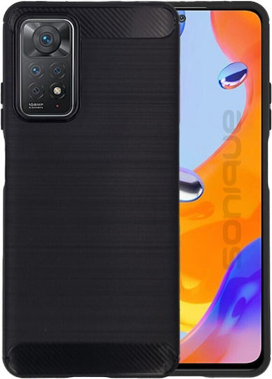Carbon Fiber Back Cover Σιλικόνης Μαύρο (Redmi Note 12S)