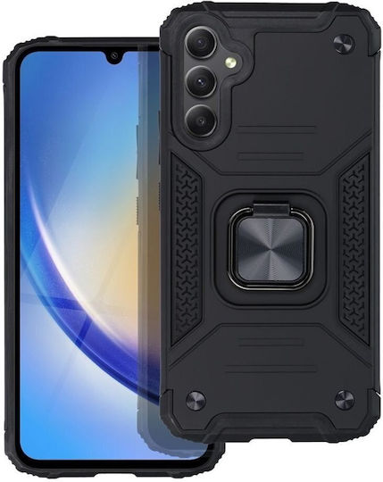 Nitro Задна корица Силикон / Пластмаса Магнитен Черен (Samsung A55 5G)