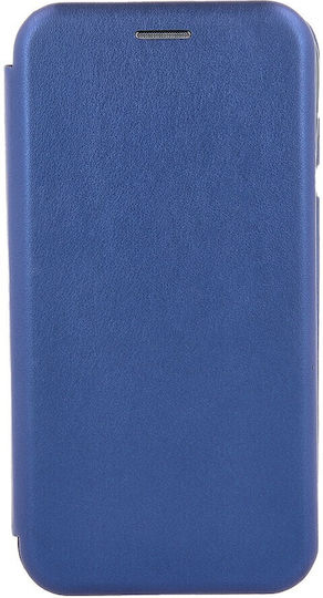 Rückseitencover Leder Magnetisch Marineblau (Samsung A20e Beline)