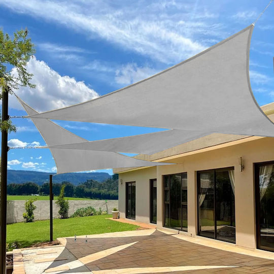 Sidirela Pânză De Umbrire Triunghiulară Gri Cu Cerc 3x3x1.5m 170gr/m²