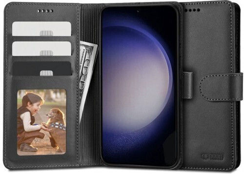 Tech-Protect AirWallet Δερμάτινο Μαύρο (Moto G42)