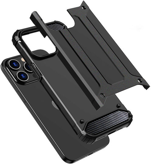 Powertech Задна корица Пластмаса Черен (iPhone 13 Pro Max)