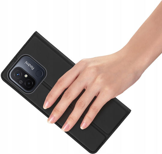Dux Ducis Skin Pro Series Книга Пластмаса Черен (Xiaomi Redmi 11A, Poco C55, Redmi 12C)