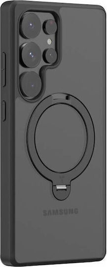 Torras Ostand Spin Back Cover Negru (Galaxy S25 Ultra)