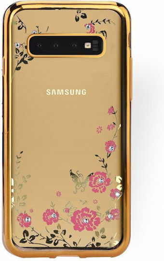 Forcell Back Cover Σιλικόνης Χρυσό (Galaxy S10)