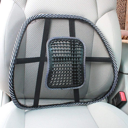 Suport Lombar Scaun Birou Auto Masaj Zona 39x39 Cm Negru