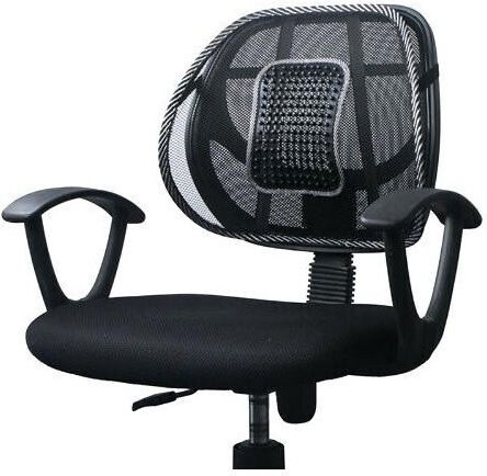 Suport Lombar Scaun Birou Auto Masaj Zona 39x39 Cm Negru